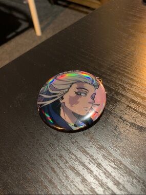 Anime Gachiakuta Holographic Pin - Pink, Purple, Blue